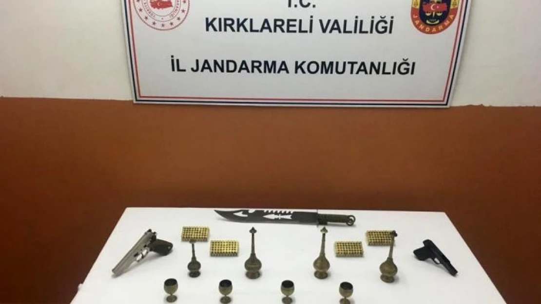 Kırklareli'de düzenlenen operasyonda Bizans dönemine ait parçalar ele geçirildi