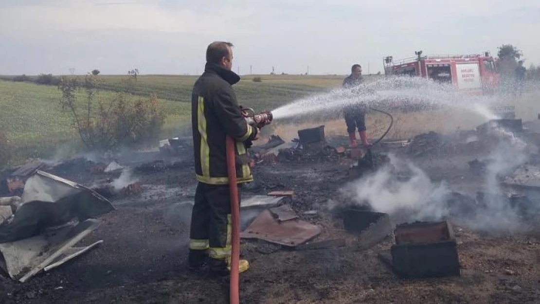 Kırklareli'nde 71 arı kovanı alev alev yandı