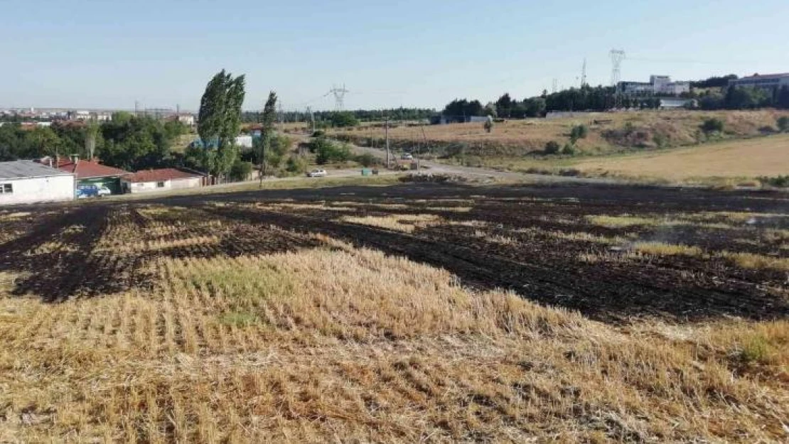 Kırklareli'nde anız yangını, 10 dönümlük alan zarar gördü