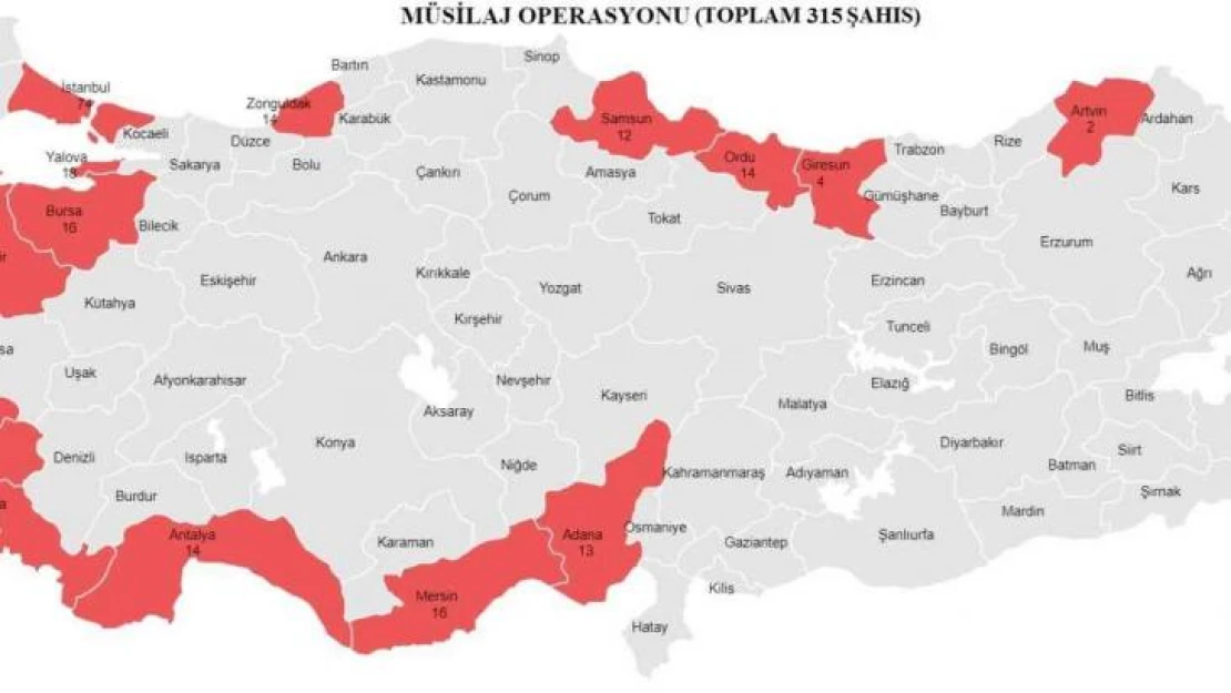 KOM ekiplerince suç örgütlerine yönelik sahil şeridindeki illerde 'Müsilaj' operasyonu