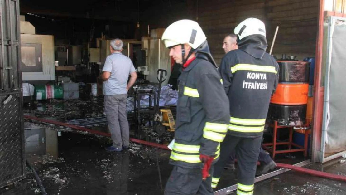 Konya'da silah fabrikasında yangın