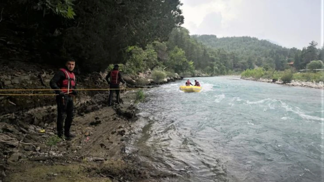 Köprülü Kanyon'da da akıntıya kapılan Asyalı genç için aramalar durmaksızın devam ediyor