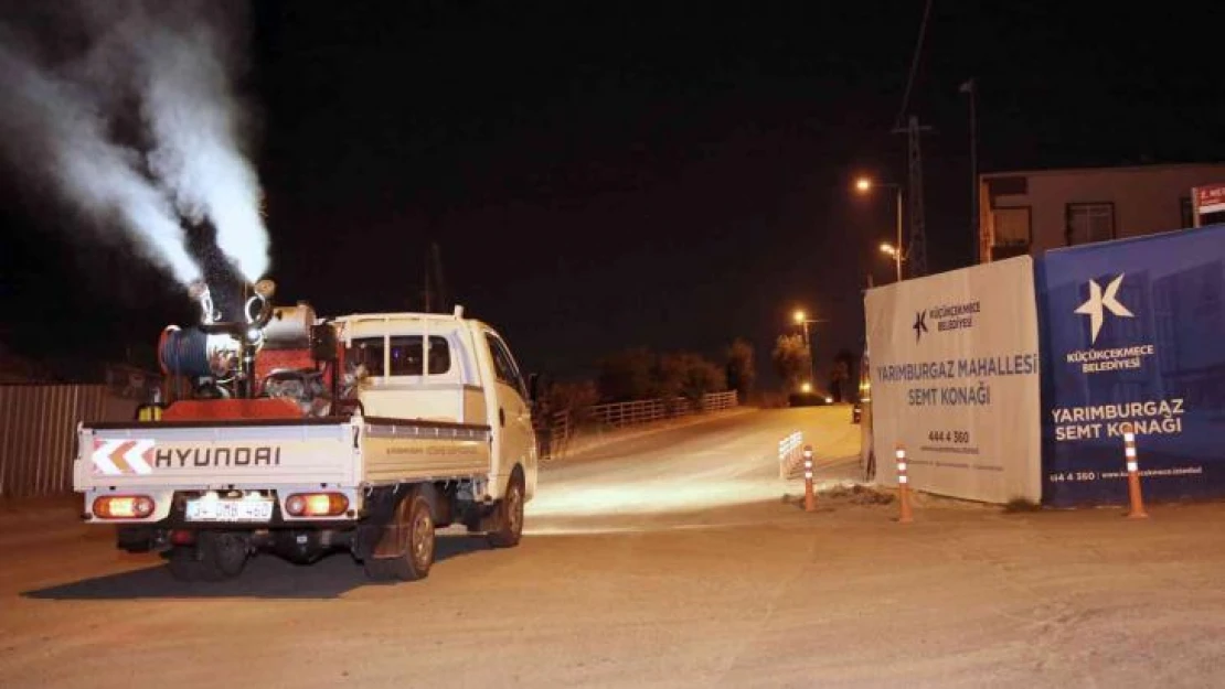 Küçükçekmece'de haşeresiz ve sivrisineksiz bir yaz için ilaçlama ekibi sahada