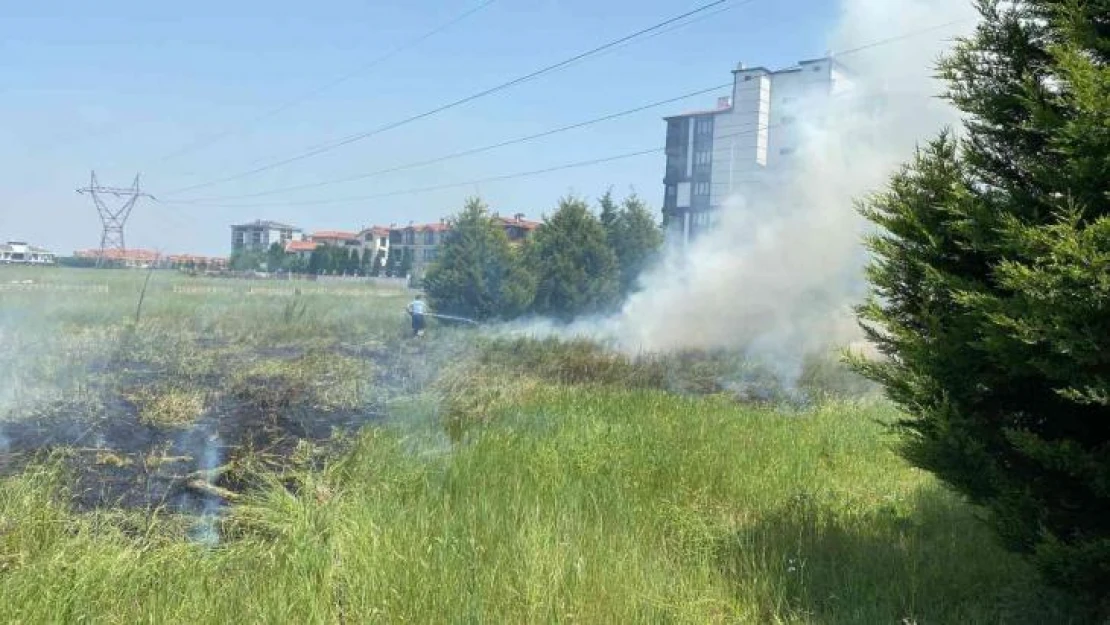 Kuru otları tutuşturunca anız yangını çıktı