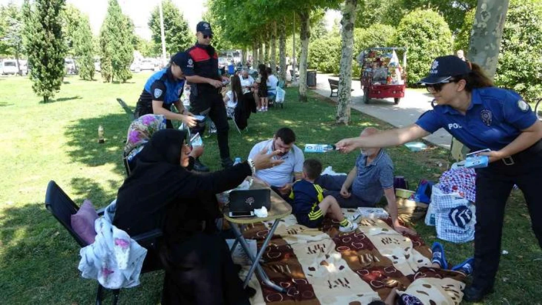 Maltepe'de polis ekiplerinden sahil ve ormanlık alanda mangal denetimi