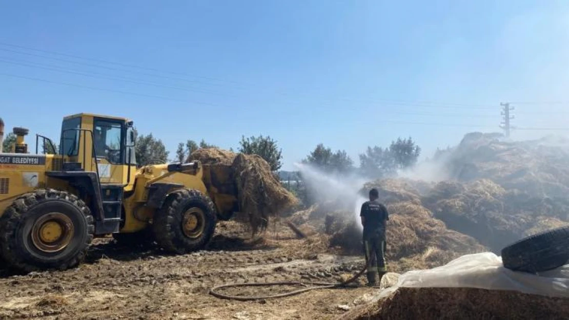 Manavgat'ta besihanede 3 bin ot balyası yandı