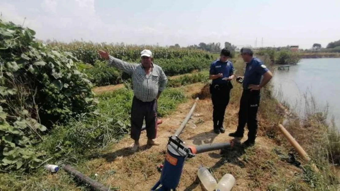 Manavgat'ta çiftçinin, hem su motorunu hem ürününü çaldılar