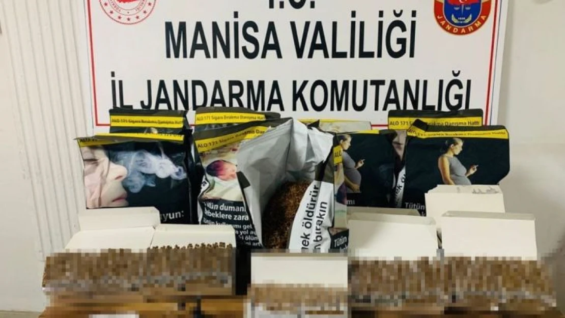 Manisa'da kaçak sigara ve esrar ele geçirildi