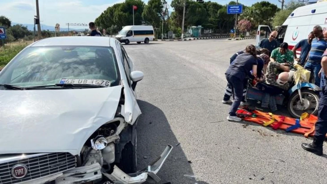 Manisa'da otomobille motosiklet çarpıştı: 1 yaralı