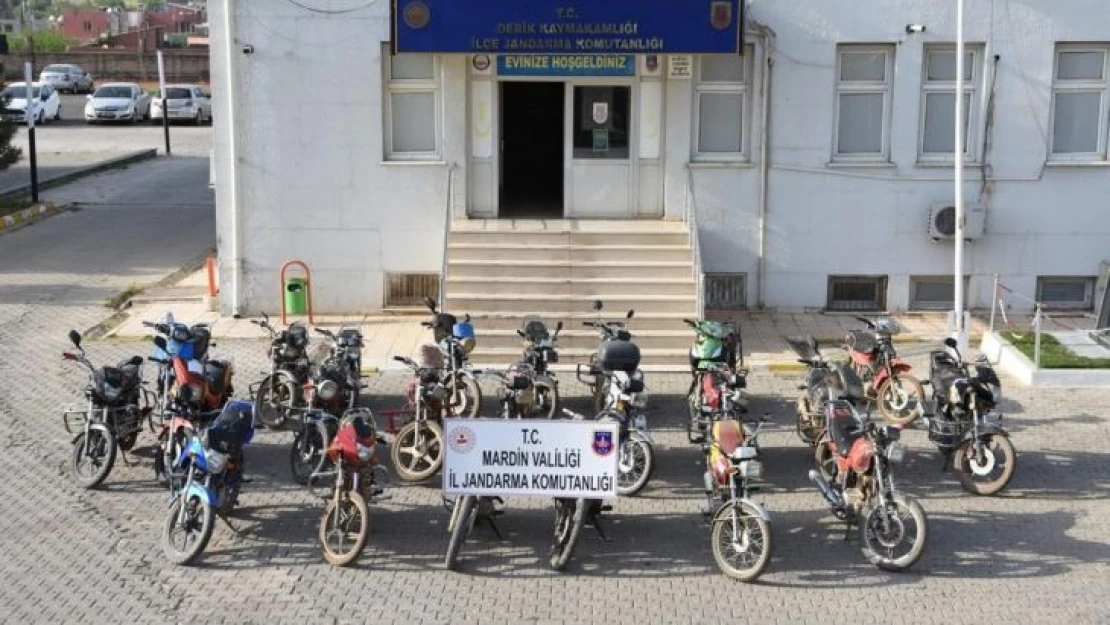 Mardin'de çalıntı 23 adet motosiklet ele geçirildi