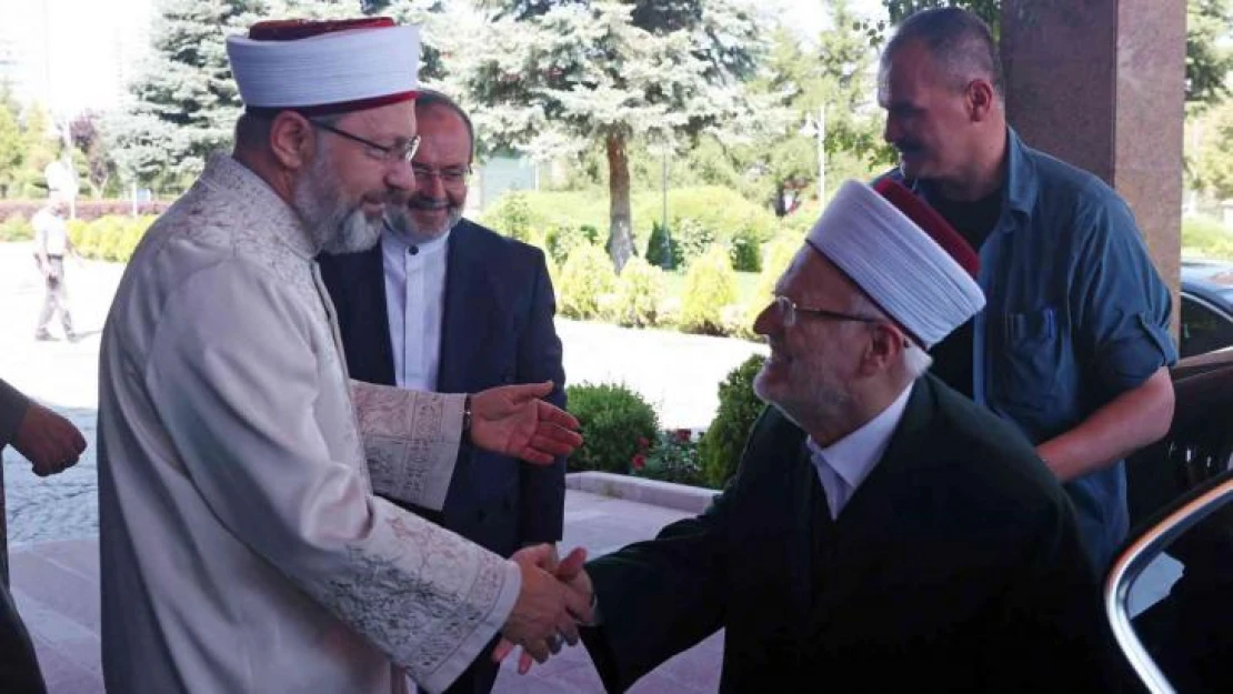 Mescid-i Aksa İmam Hatibi Sabri ve Mehmet Görmez'den Erbaş'a ziyaret