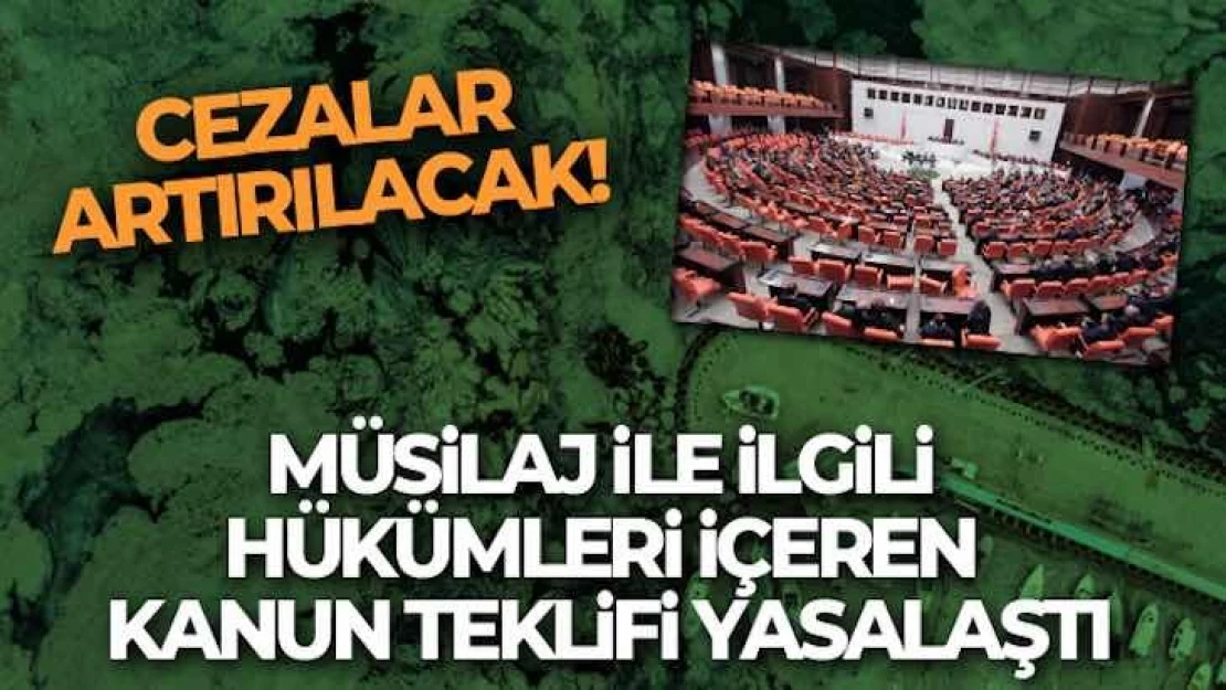 Müsilaj ile ilgili hükümleri içeren kanun teklifi yasalaştı