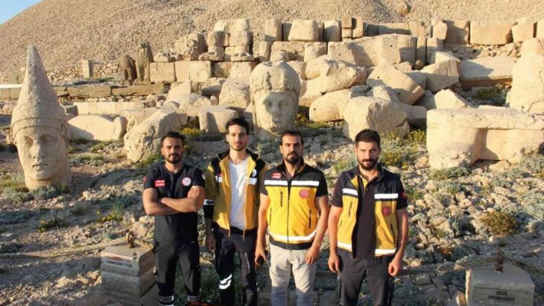 Nemrut Dağı zirvesinde acil sağlık hizmeti