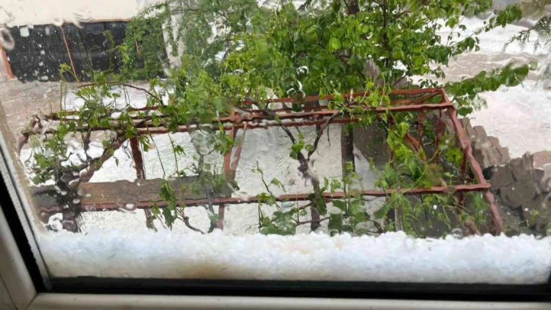 Niğde'de dolu yağışı etkili oldu