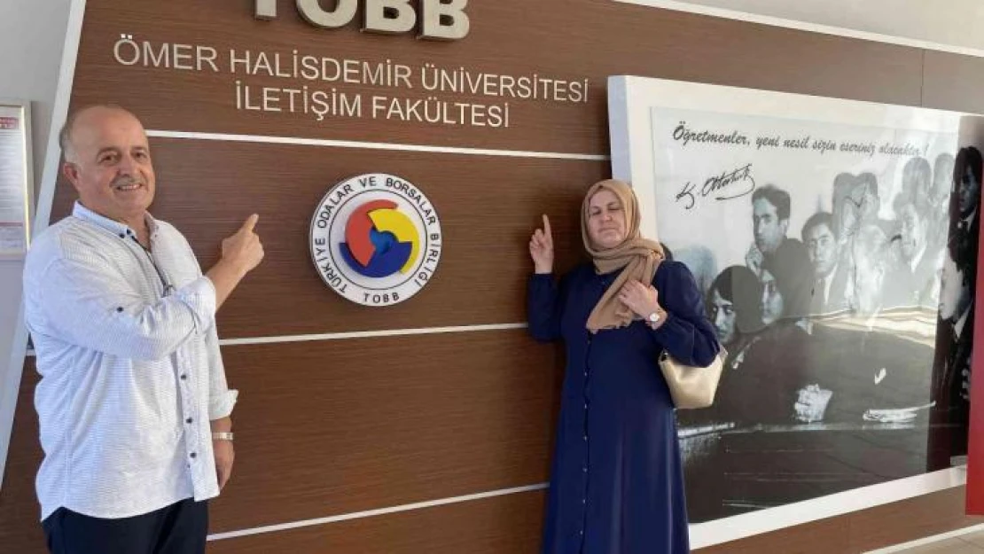 Niğde'de karı koca çift, üniversitede aynı bölümü kazandı