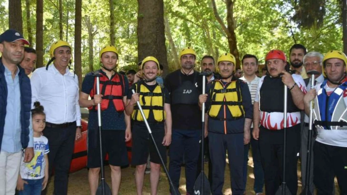 Nusaybin'de düzenlenen Rafting Okul Sporları yarışı başladı