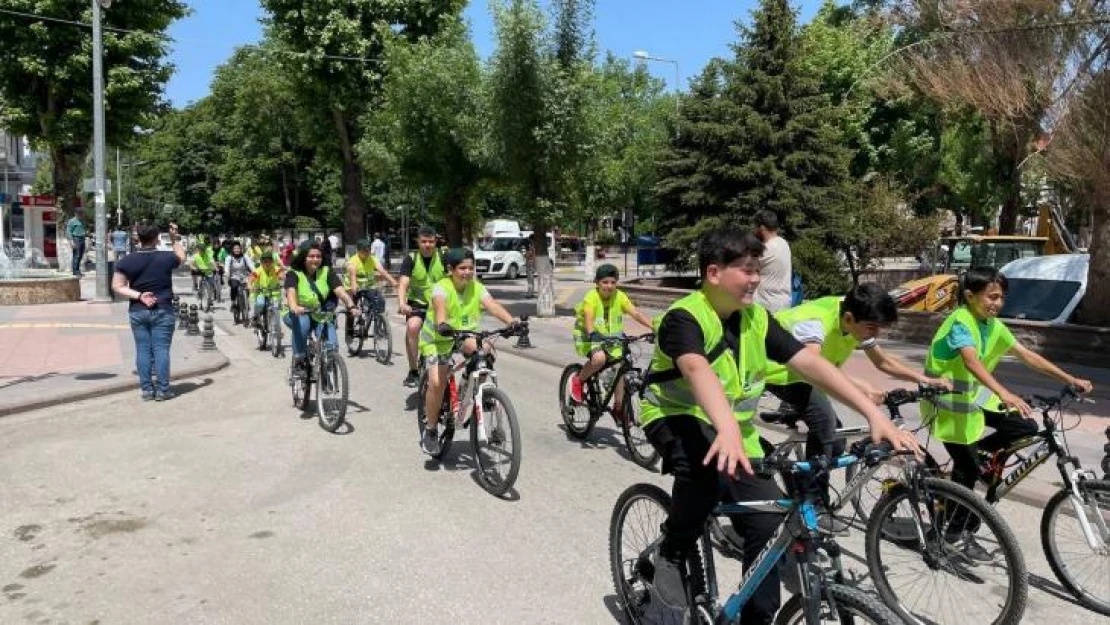 Onlarca bisikletli iklim değişikliğine dikkat çekmek için pedalladı