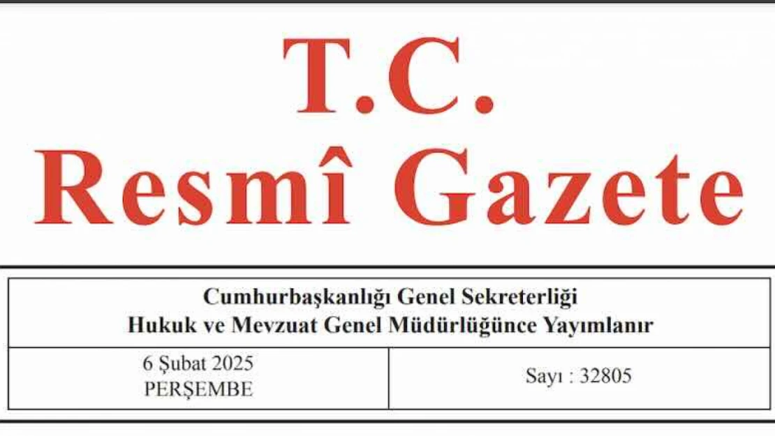 Resmi Gazete'de bugün (06.02.2025)