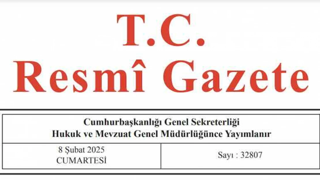 Resmi Gazete'de bugün (08.02.2025)