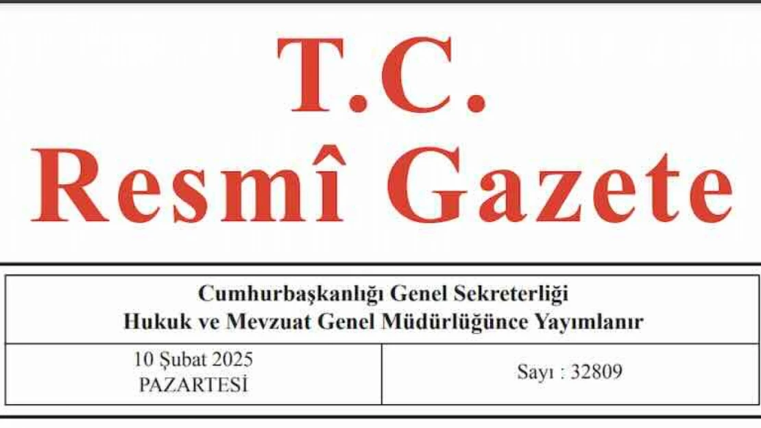 Resmi Gazete'de bugün (10.02.2025)