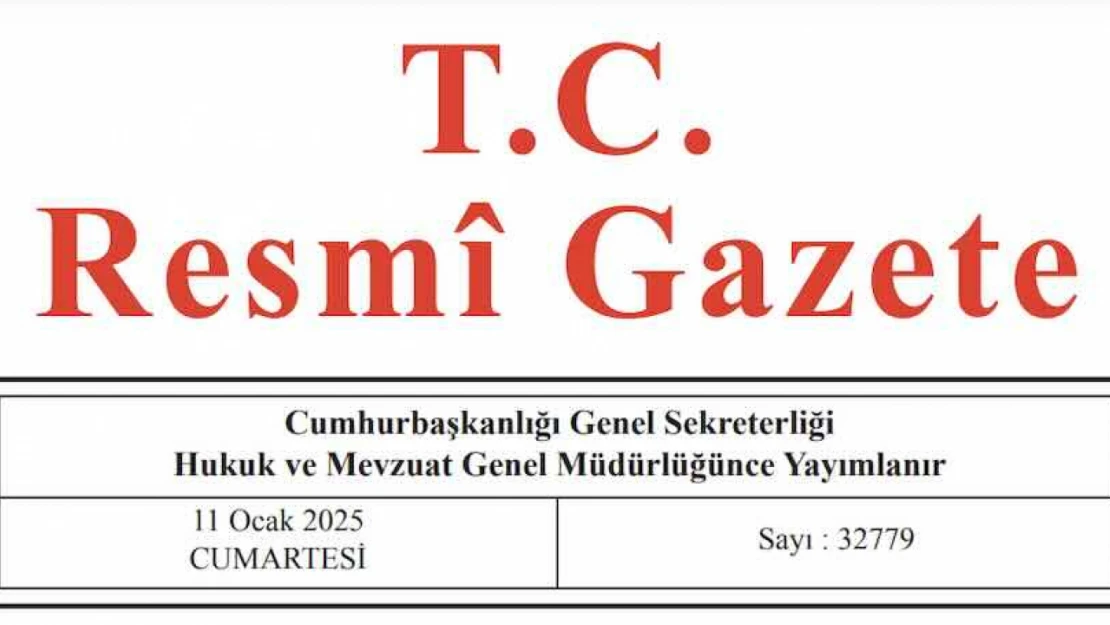 Resmi Gazete'de bugün (11.01.2025)