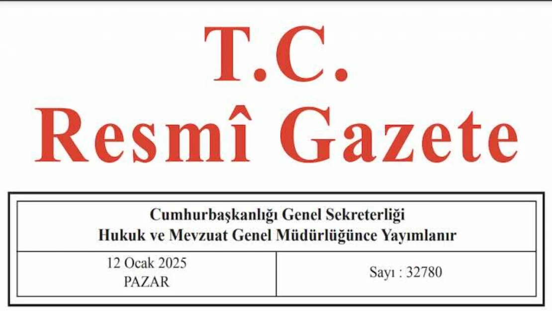 Resmi Gazete'de bugün (12.01.2025)