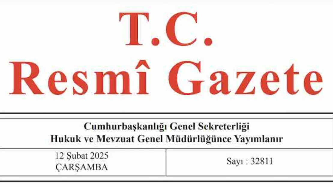 Resmi Gazete'de bugün (12.02.2025)