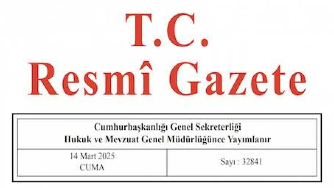 Resmi Gazete'de bugün (14.13.2025)