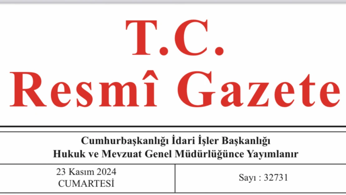 Resmi Gazete'de bugün (23.11.2024)