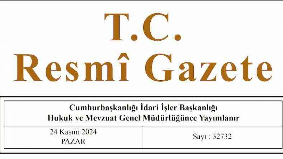 Resmi Gazete'de bugün (24.11.2024)