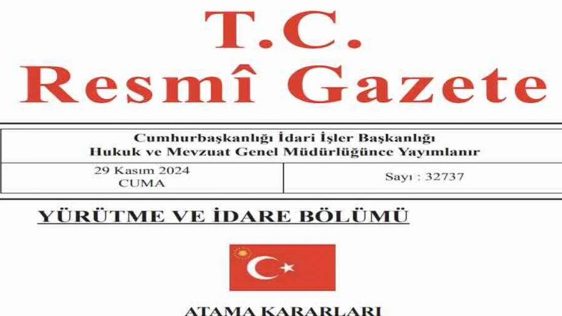 Resmi Gazete'de bugün (29.11.2024)