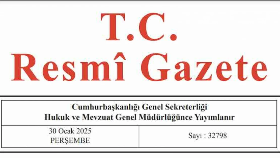 Resmi Gazete'de bugün (30.01.2024)