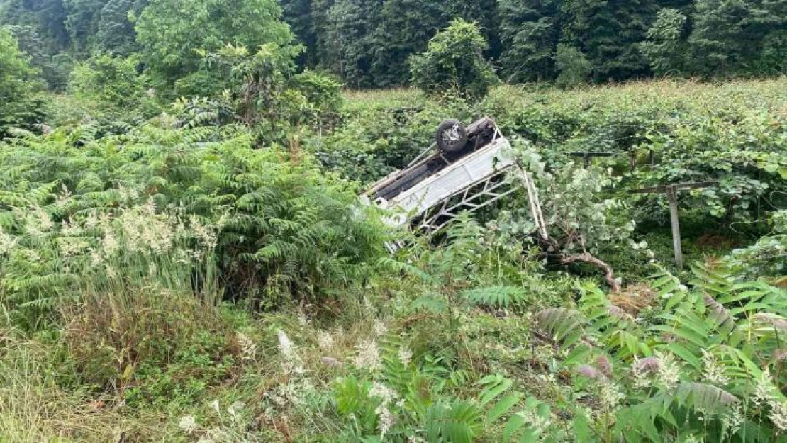 Rize'de kamyonet yol kenarına devrildi: 3'ü ağır 5 kişi yaralı