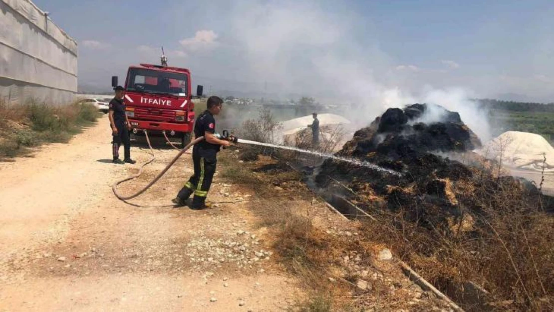 Saman balyalarındaki yangın korkuttu