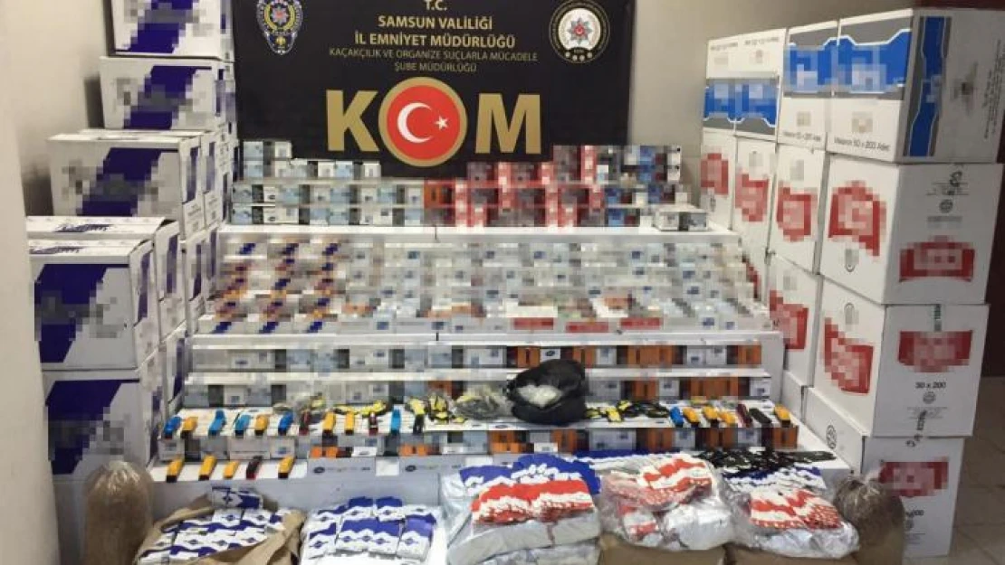 Samsun'da 472 bin 800 dal dolu ve boş makaron ele geçirildi