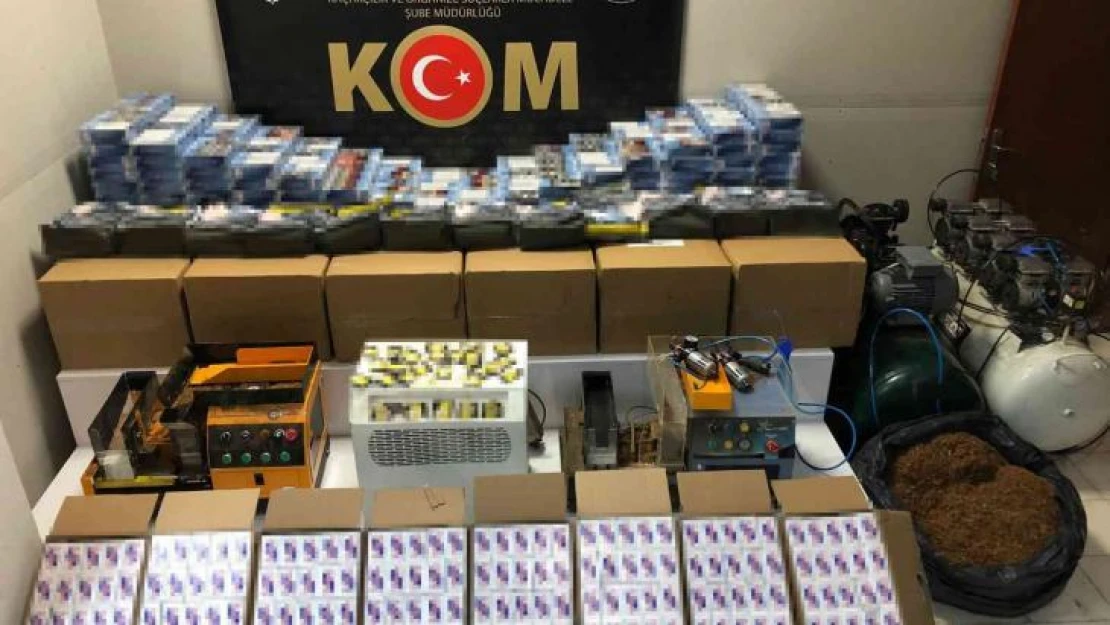 Samsun'da kaçak sigara dolum atölyesine operasyon