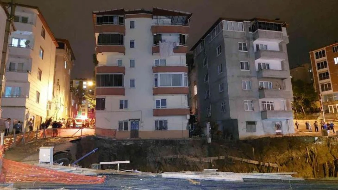 Samsun'da önüne inşaat yapılan binanın temelinde kayma yaşandı