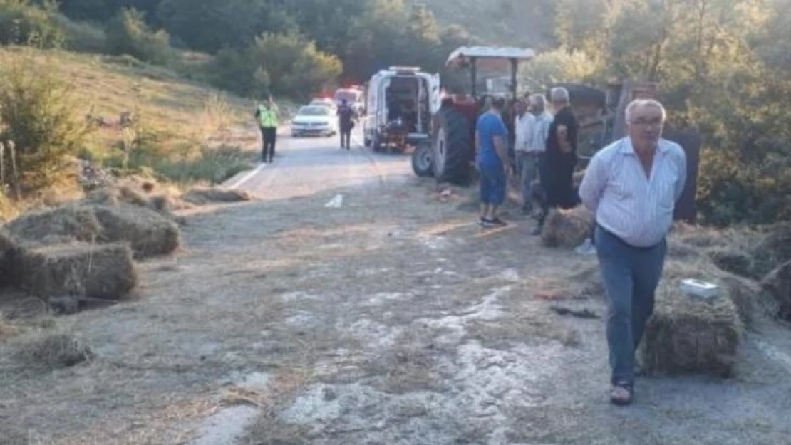 Samsun'da traktör devrildi: 1 ölü, 1 yaralı