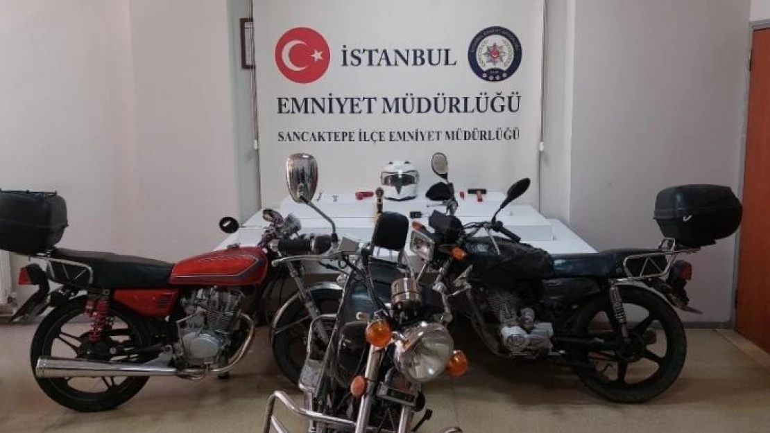 Sancaktepe'de park halindeki motosikleti çalan hırsız, suçüstü yakalandı