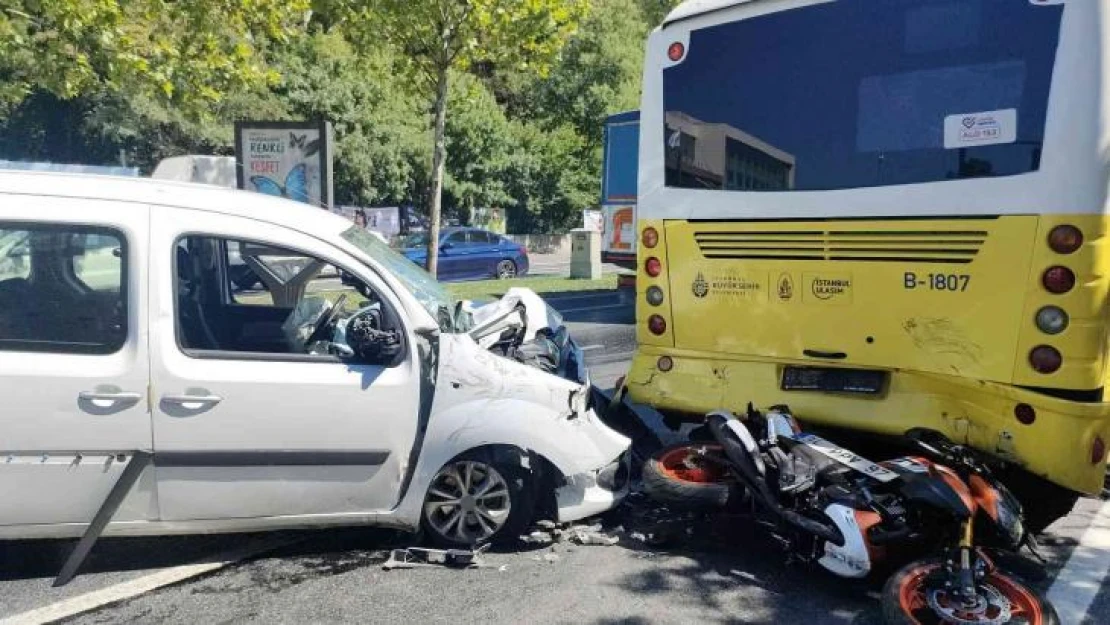 Sarıyer'de zincirleme kaza: 2 yaralı