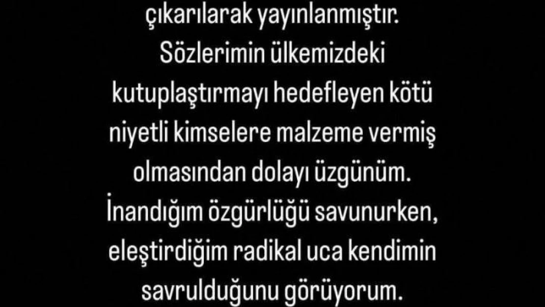 Şarkıcı Gülşen'den 'özür' paylaşımı: 'Videodaki söylemimden rahatsızlık duyan ve incinen herkesten özür diliyorum'