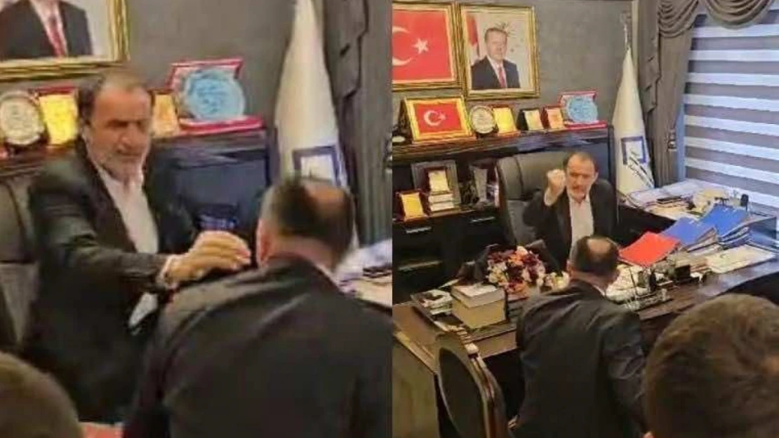 Seçimi kaybeden YRP'li başkan devir teslim töreninde MHP'li vekile çiçek fırlattı