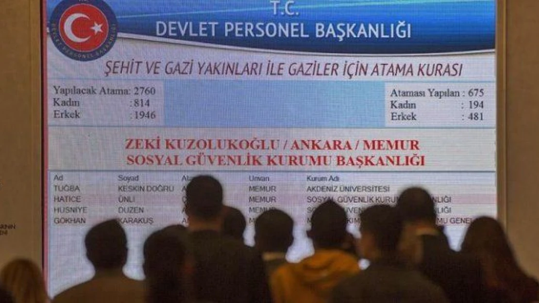 Şehit ve gazi yakını ile gazilerin ataması yapıldı