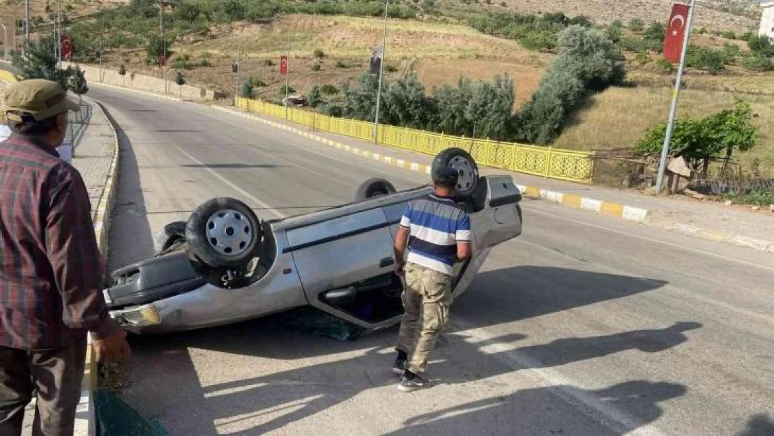 Siirt'te araç takla attı: Sürücü kazayı yara almadan atlattı