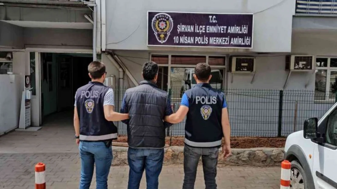 Siirt'te kasten öldürme suçundan hükümlü şahıs yakalandı