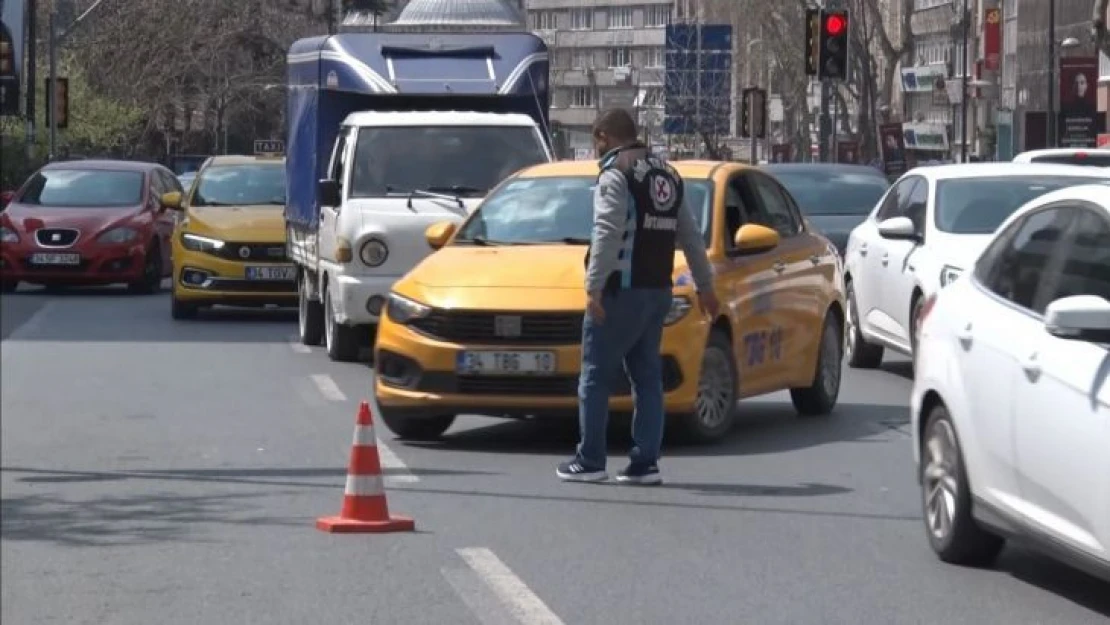 Şişli'de ticari taksilere yönelik denetim