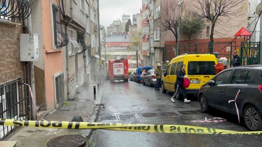 Şişli'de yeraltı kabloları yandı, rögar kapağı patladı