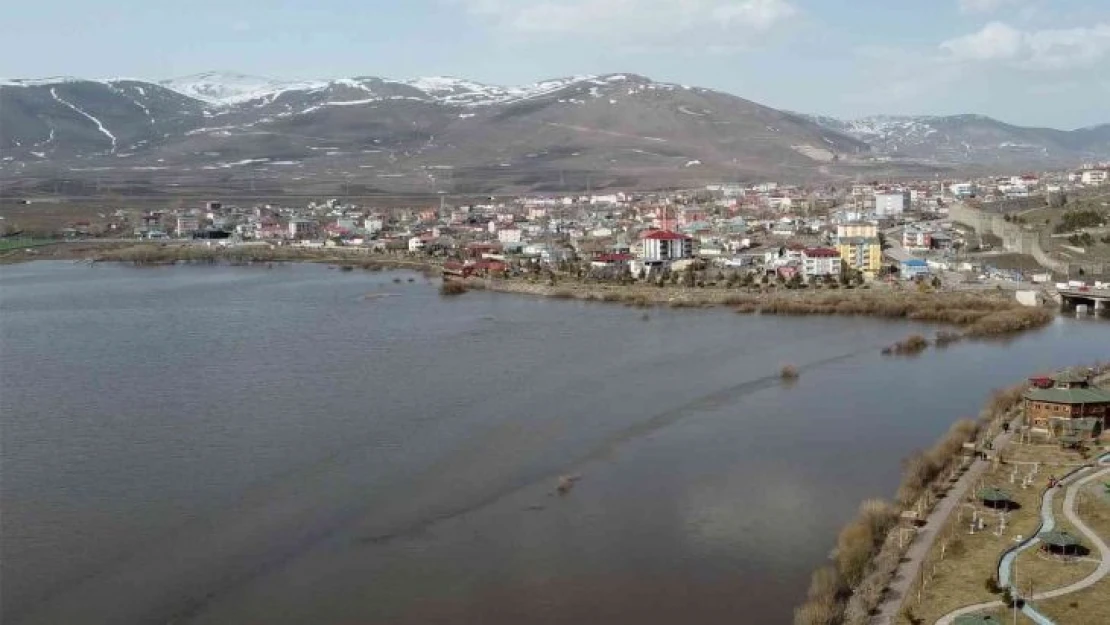 Sular altında kalan Ardahan Ovası havadan görüntülendi