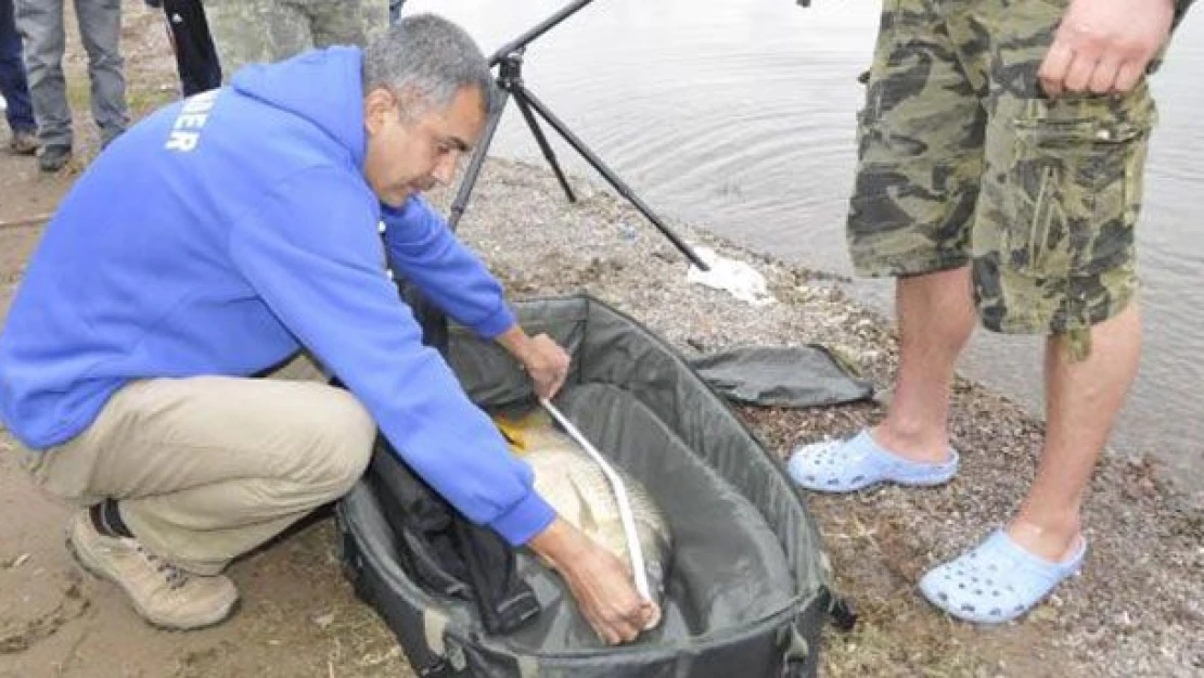 Sapanca Gölü'nde 16 kilo 200 gram ağırlığında sazan yakalandı