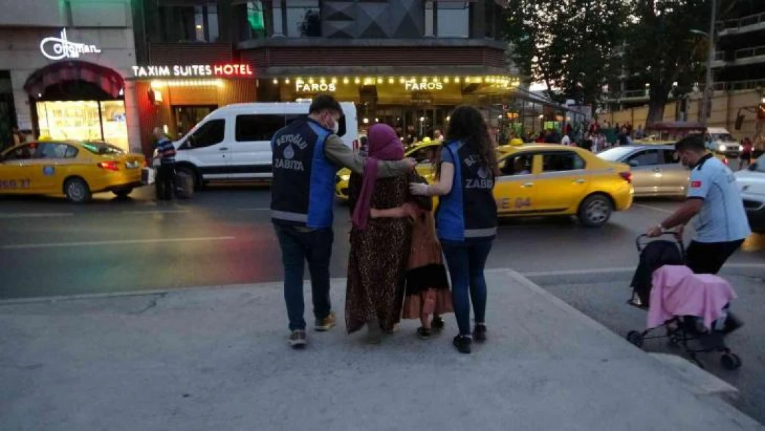 Taksim'de çocukları kullanarak dilenen kadınlar yakalandı